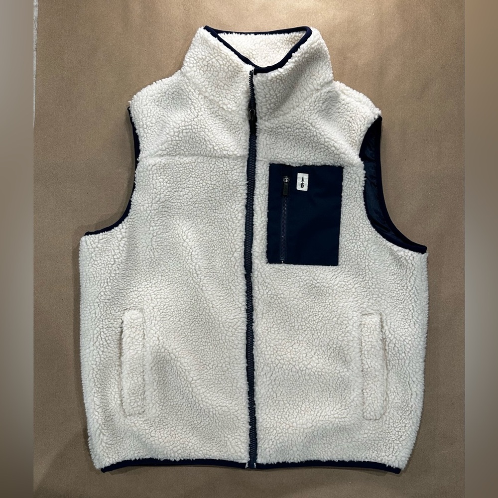 Bass Outdoor Sherpa Fleece Vest Men’s L – Warm Zip Front Outdoor Winter Layer